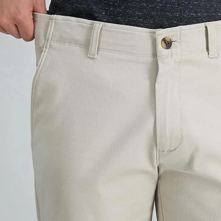 Haggar Life Khaki Chino Mens Comfort Waistband Slim Fit Flat Front Pant