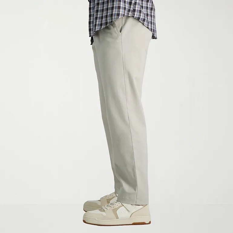 Haggar Life Khaki Chino Mens Comfort Waistband Slim Fit Flat Front Pant