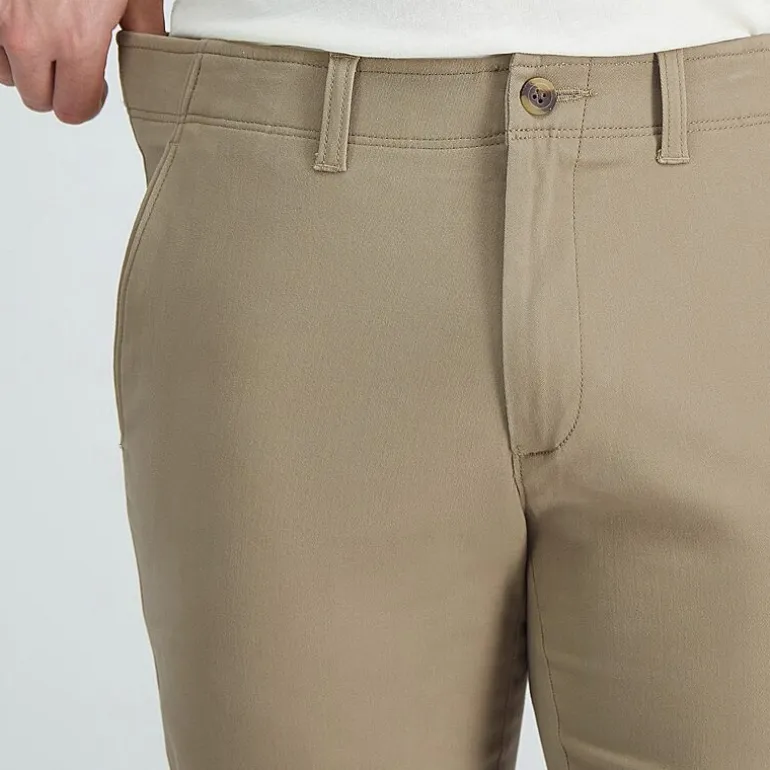 Haggar Life Khaki Chino Mens Comfort Waistband Slim Fit Flat Front Pant