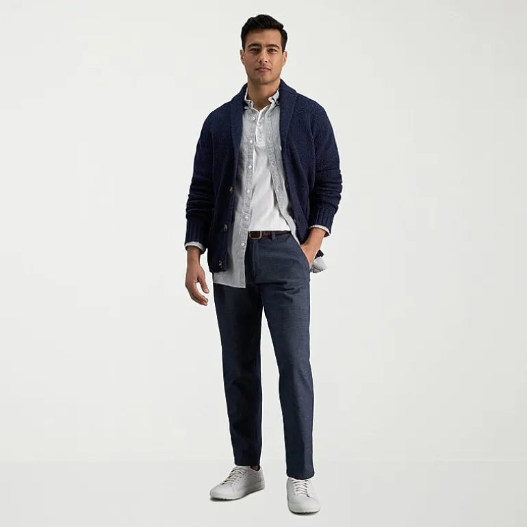 Haggar Life Khaki Comfort Chino Mens Straight Fit Flat Front Pant