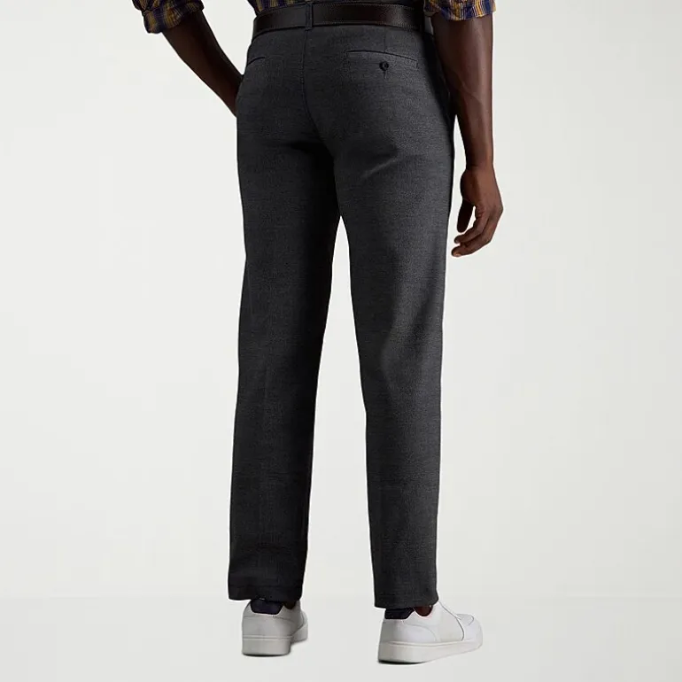 Haggar Life Khaki Comfort Chino Mens Straight Fit Flat Front Pant