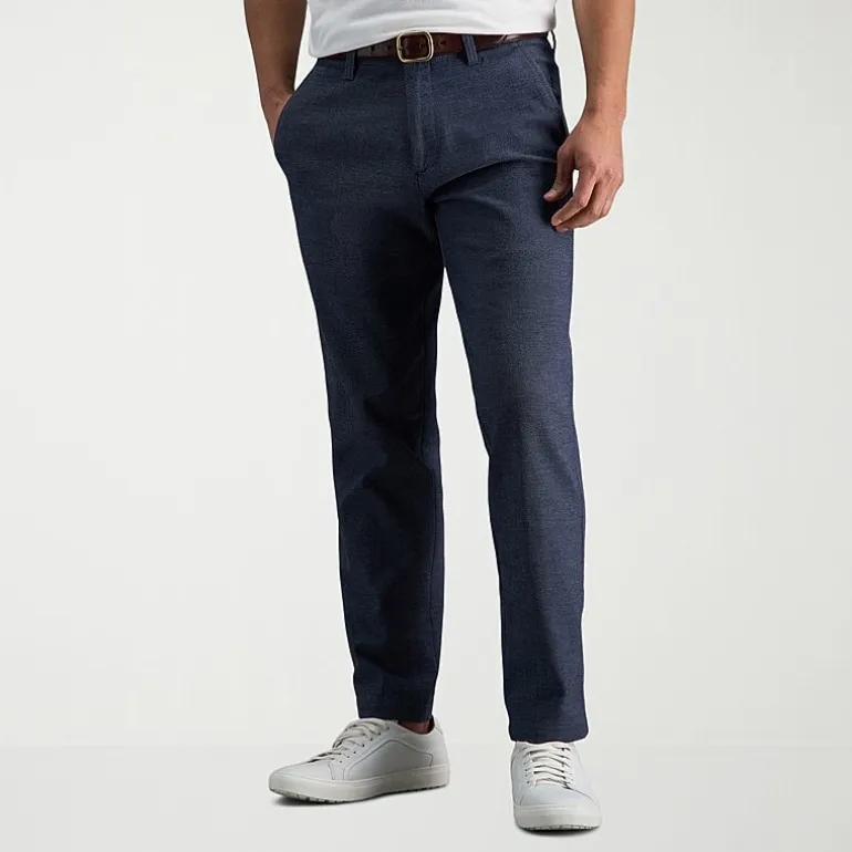 Haggar Life Khaki Comfort Chino Mens Straight Fit Flat Front Pant