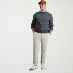Haggar Life Khaki Comfort Chino Mens Comfort Waistband Straight Fit Flat Front Pant