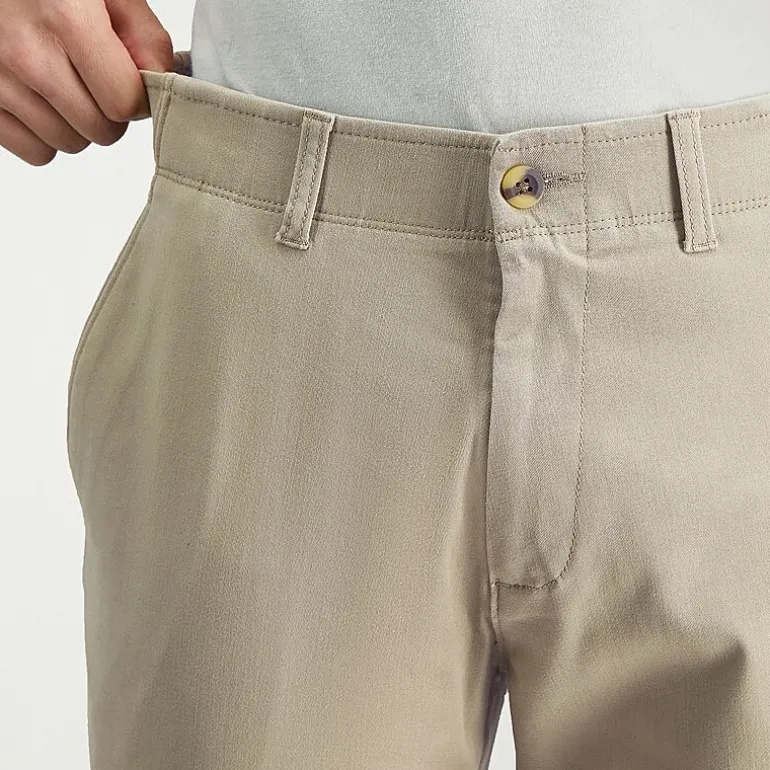Haggar Life Khaki Comfort Chino Mens Comfort Waistband Straight Fit Flat Front Pant