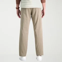 Haggar Life Khaki Comfort Chino Mens Comfort Waistband Straight Fit Flat Front Pant