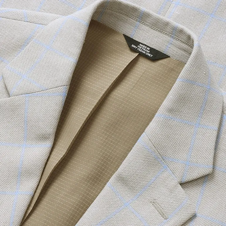Haggar Mens Big and Tall Windowpane Classic Fit Sport Coat