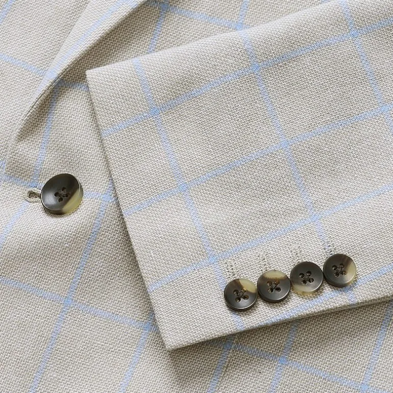Haggar Mens Big and Tall Windowpane Classic Fit Sport Coat