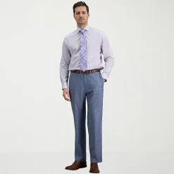 Haggar Mens Classic Fit Wrinkle Free Long Sleeve Dress Shirt