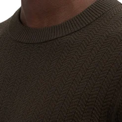 Haggar Mens Crew Neck Long Sleeve Pullover Sweater