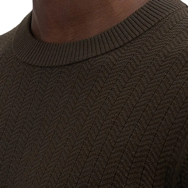 Haggar Mens Crew Neck Long Sleeve Pullover Sweater