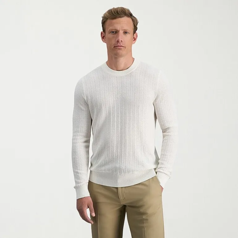 Haggar Mens Crew Neck Long Sleeve Pullover Sweater
