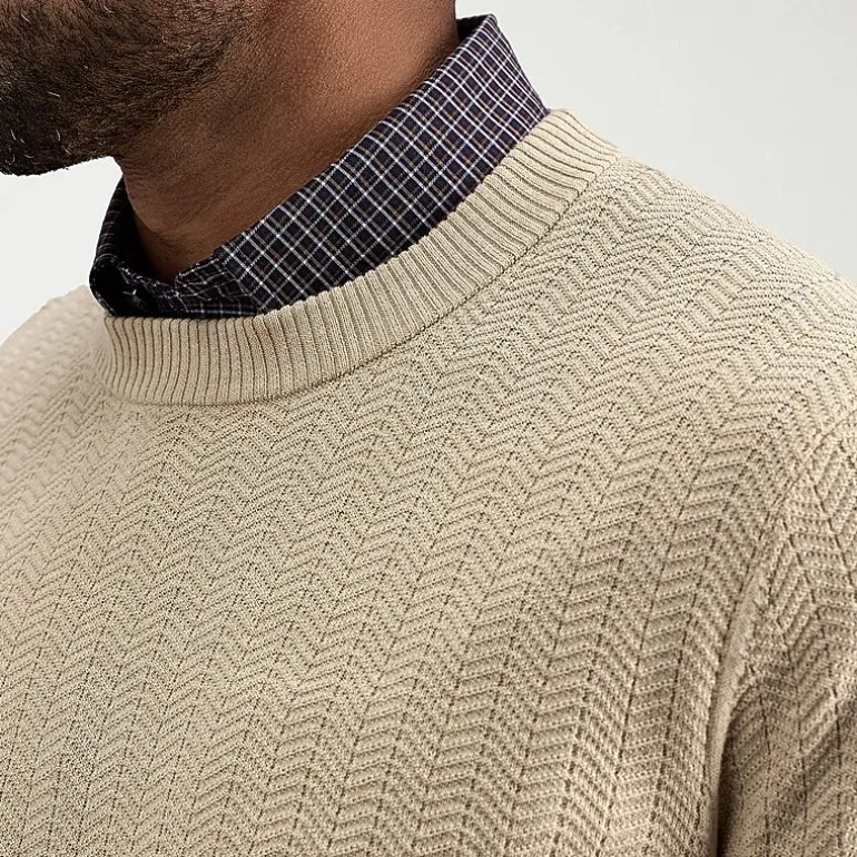 Haggar Mens Crew Neck Long Sleeve Pullover Sweater