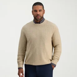 Haggar Mens Crew Neck Long Sleeve Pullover Sweater