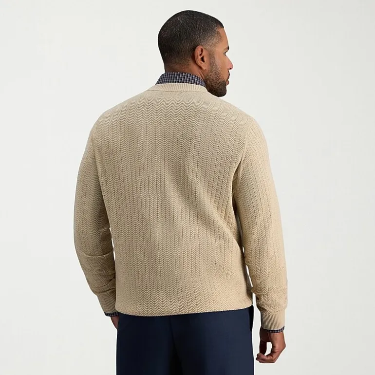 Haggar Mens Crew Neck Long Sleeve Pullover Sweater