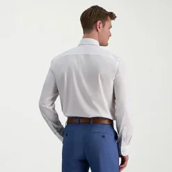 Haggar Mens Slim Fit Wrinkle Free Long Sleeve Dress Shirt