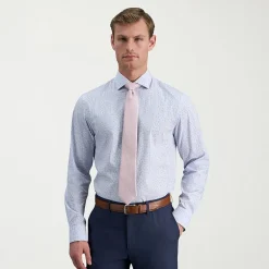 Haggar Mens Slim Fit Wrinkle Free Long Sleeve Dress Shirt