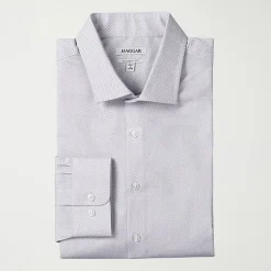 Haggar Mens Slim Fit Wrinkle Free Long Sleeve Dress Shirt