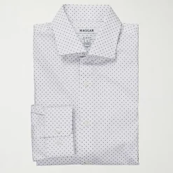 Haggar Mens Slim Fit Wrinkle Free Long Sleeve Dress Shirt