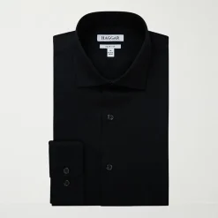 Haggar Mens Slim Fit Wrinkle Free Long Sleeve Dress Shirt