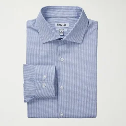 Haggar Mens Slim Fit Wrinkle Free Long Sleeve Dress Shirt