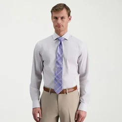 Haggar Mens Slim Fit Wrinkle Free Long Sleeve Dress Shirt