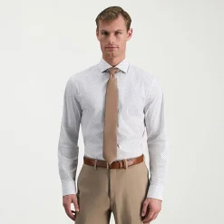 Haggar Mens Slim Fit Wrinkle Free Long Sleeve Dress Shirt