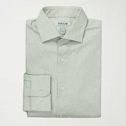 Haggar Mens Slim Fit Wrinkle Free Long Sleeve Dress Shirt