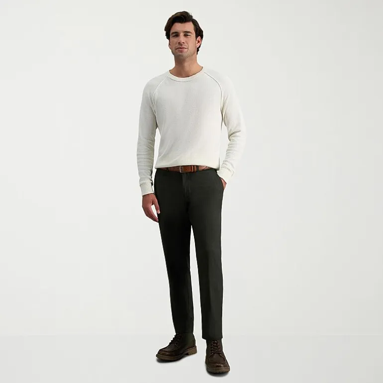 Haggar Modern Stretch Herringbone Mens Regular Fit Flat Front Pant
