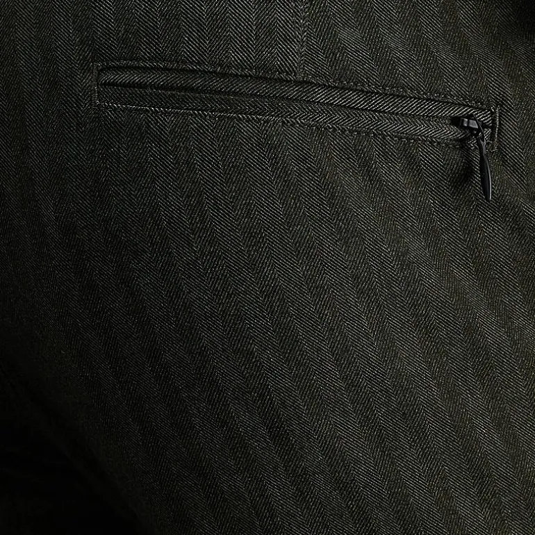 Haggar Modern Stretch Herringbone Mens Regular Fit Flat Front Pant