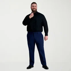 Haggar Premium Comfort Big and Tall Mens Classic Fit Easy Care Stretch Fabric Long Sleeve Dress Shirt