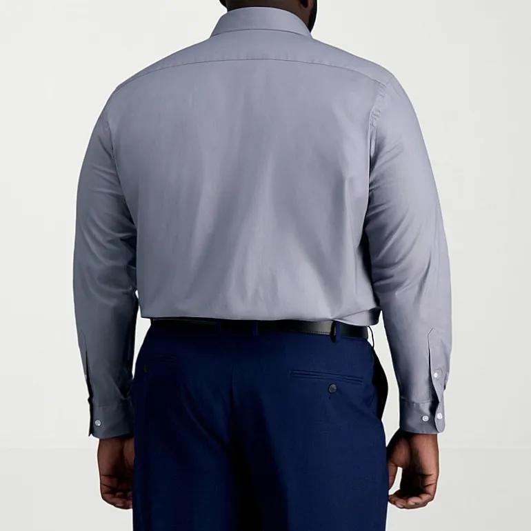 Haggar Premium Comfort Big and Tall Mens Classic Fit Easy Care Stretch Fabric Long Sleeve Dress Shirt