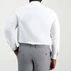 Haggar Premium Comfort Big and Tall Mens Classic Fit Easy Care Stretch Fabric Long Sleeve Dress Shirt