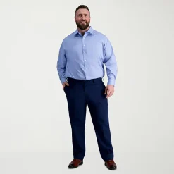 Haggar Premium Comfort Big and Tall Mens Classic Fit Easy Care Stretch Fabric Long Sleeve Dress Shirt