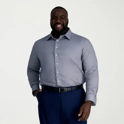 Haggar Premium Comfort Big and Tall Mens Classic Fit Easy Care Stretch Fabric Long Sleeve Dress Shirt