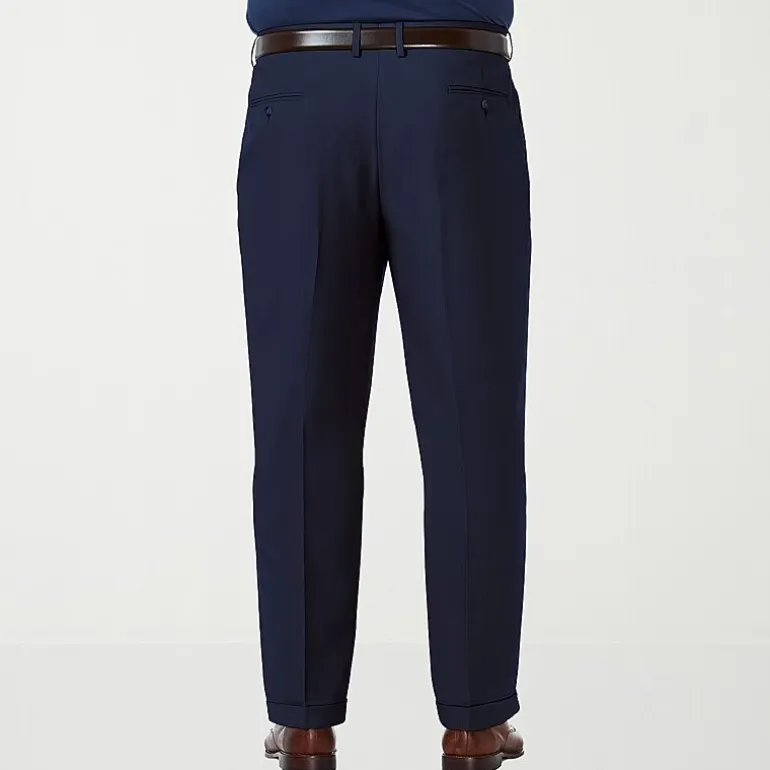 Haggar Premium Comfort Expandable Waist Mens Classic Fit Big and Tall Dress Pleated Pant