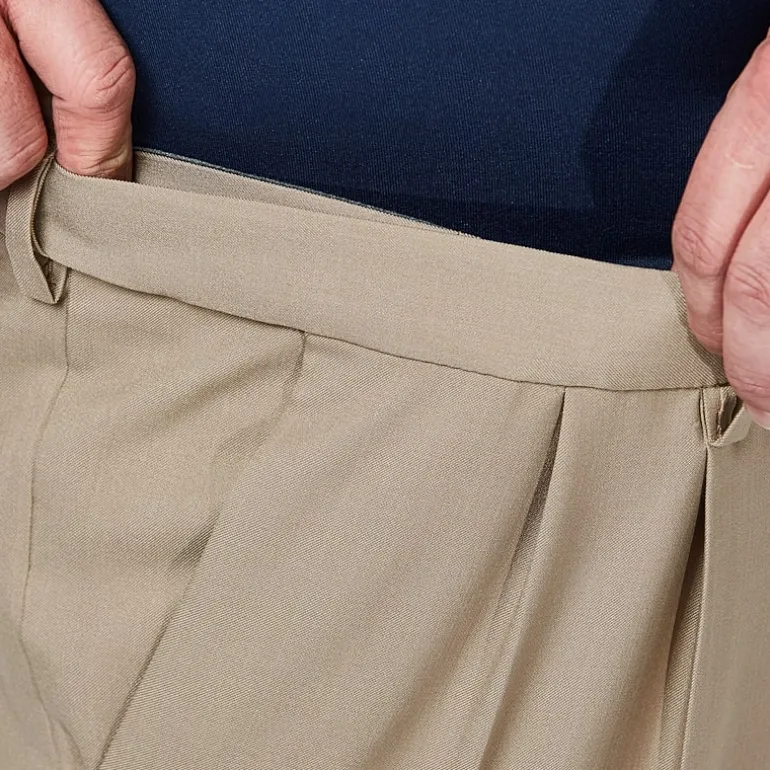 Haggar Premium Comfort Expandable Waist Mens Classic Fit Big and Tall Dress Pleated Pant