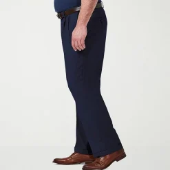 Haggar Premium Comfort Expandable Waist Mens Classic Fit Big and Tall Dress Pleated Pant