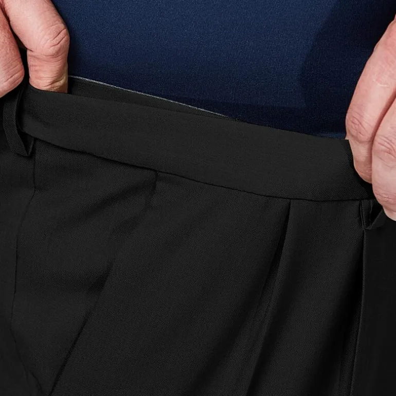 Haggar Premium Comfort Expandable Waist Mens Classic Fit Big and Tall Dress Pleated Pant