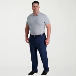 Haggar Premium Comfort Expandable Waist Mens Classic Fit Big and Tall Dress Flat Front Pant