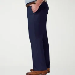 Haggar Premium Comfort Expandable Waist Mens Classic Fit Big and Tall Dress Flat Front Pant
