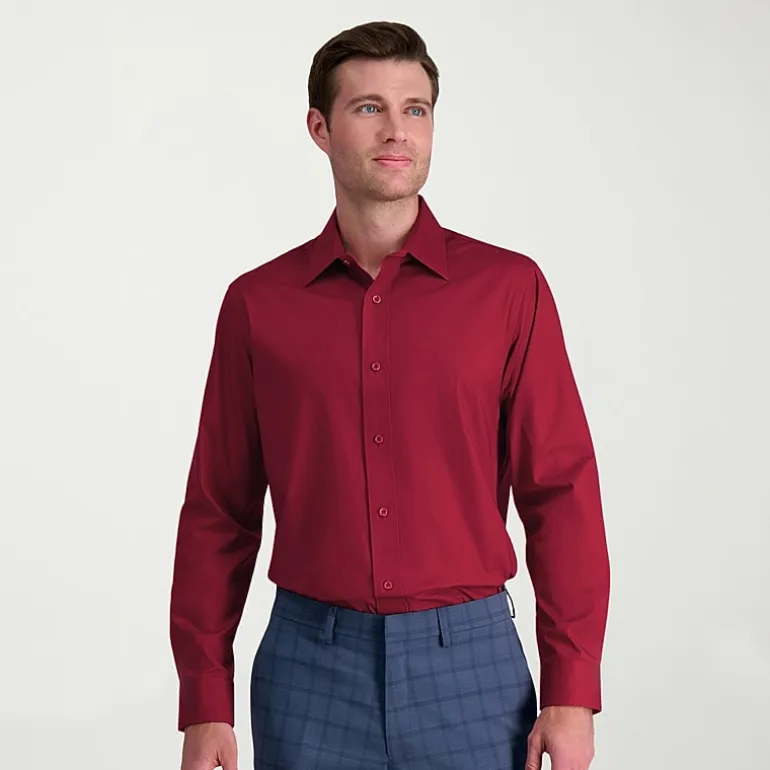 Haggar Premium Comfort Mens Classic Fit Easy Care Long Sleeve Dress Shirt
