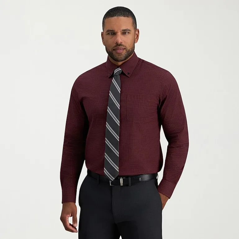 Haggar Premium Comfort Mens Classic Fit Easy Care Long Sleeve Dress Shirt