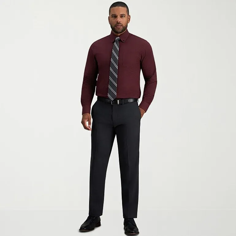 Haggar Premium Comfort Mens Classic Fit Easy Care Long Sleeve Dress Shirt