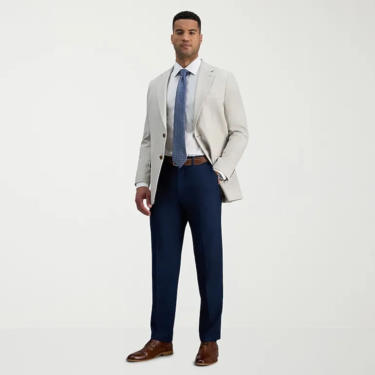 Haggar Premium Comfort Mens Classic Fit Dress Flat Front Pant