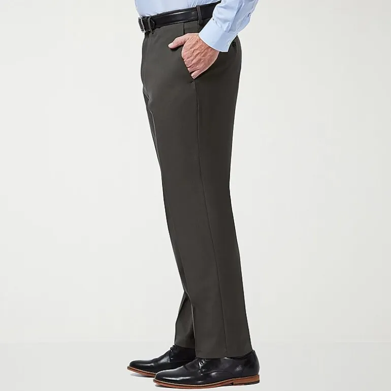 Haggar Premium Comfort Mens Classic Fit Dress Flat Front Pant