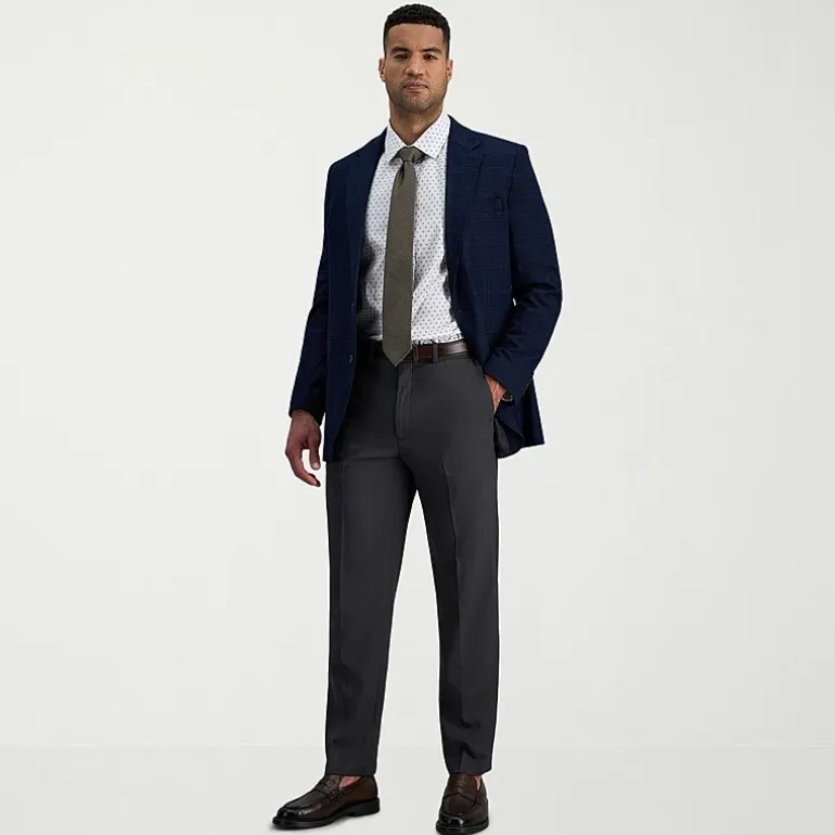 Haggar Premium Comfort Mens Classic Fit Dress Flat Front Pant