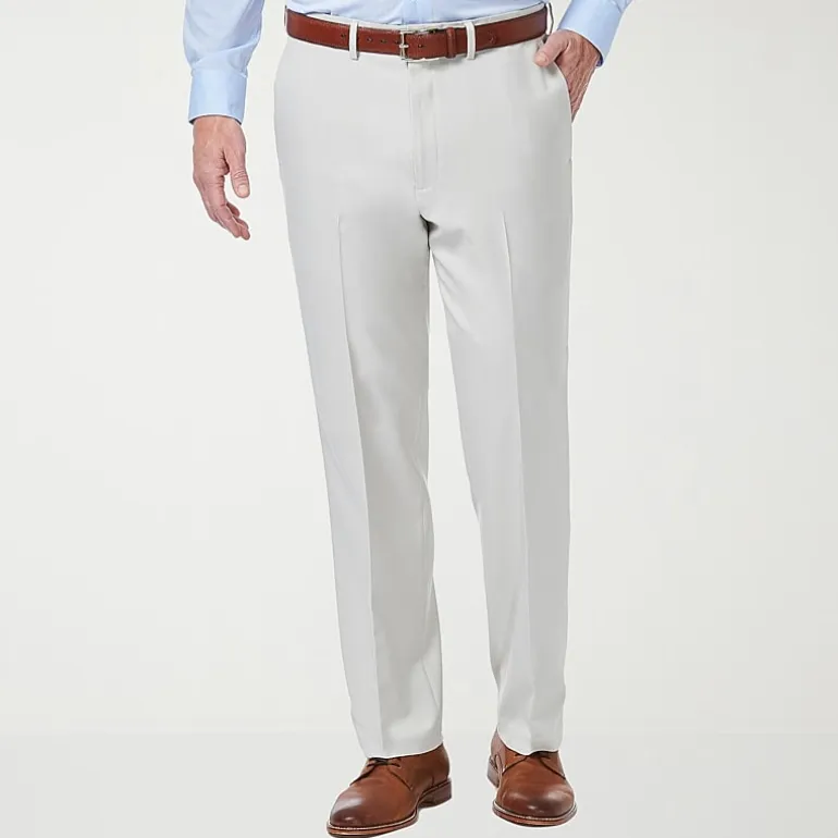 Haggar Premium Comfort Mens Classic Fit Dress Flat Front Pant
