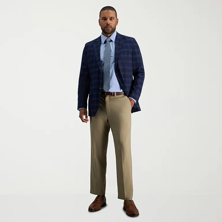 Haggar Premium Comfort Mens Classic Fit Dress Flat Front Pant