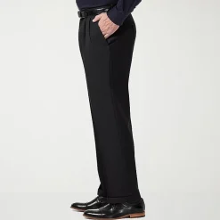 Haggar Premium Comfort Mens Cuffed Classic Fit Dress Pleated Pant