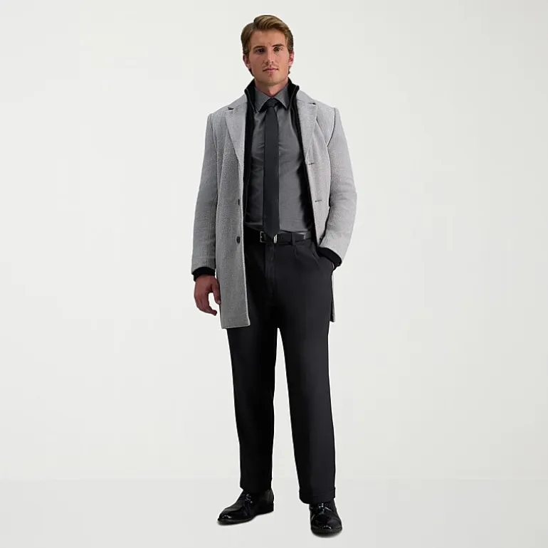 Haggar Premium Comfort Mens Cuffed Classic Fit Dress Pleated Pant